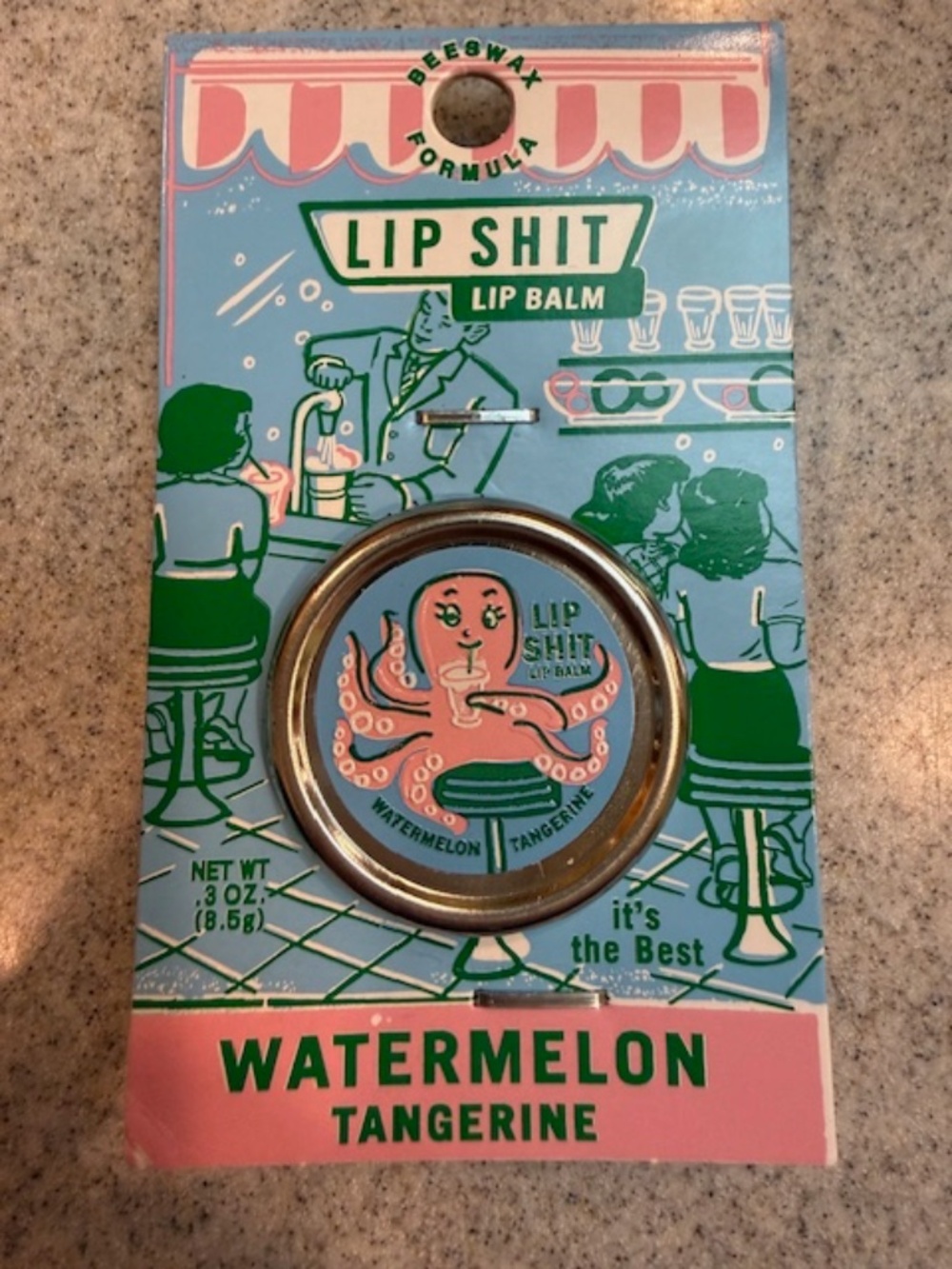 Lip Sh*t Watermelon Tangerine Lip Balm coconut oil sunflower oil, beeswax